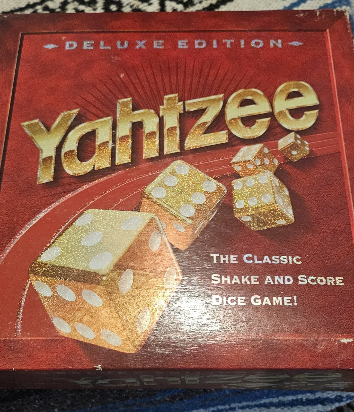 VTG Deluxe Yahtzee Board Game Felt Tray Edition Milton Bradley 1997 Complete