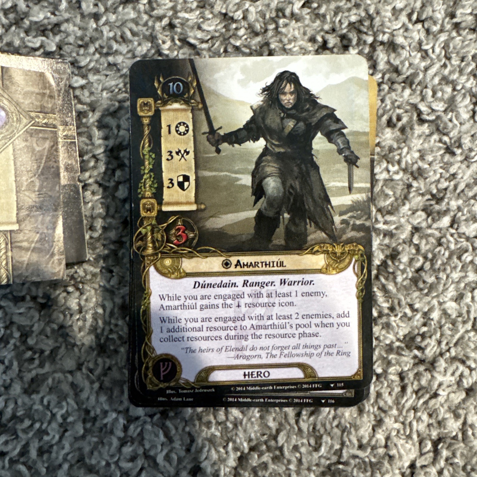 Lord of the Rings LCG: Angmar Awakened Cycle 6x Adventure Packs (1 card missing)