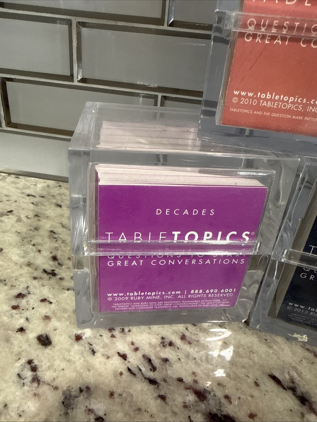 TableTopics Dinner Party Decades Americana Infomania Sports Convo Decks Lot 3