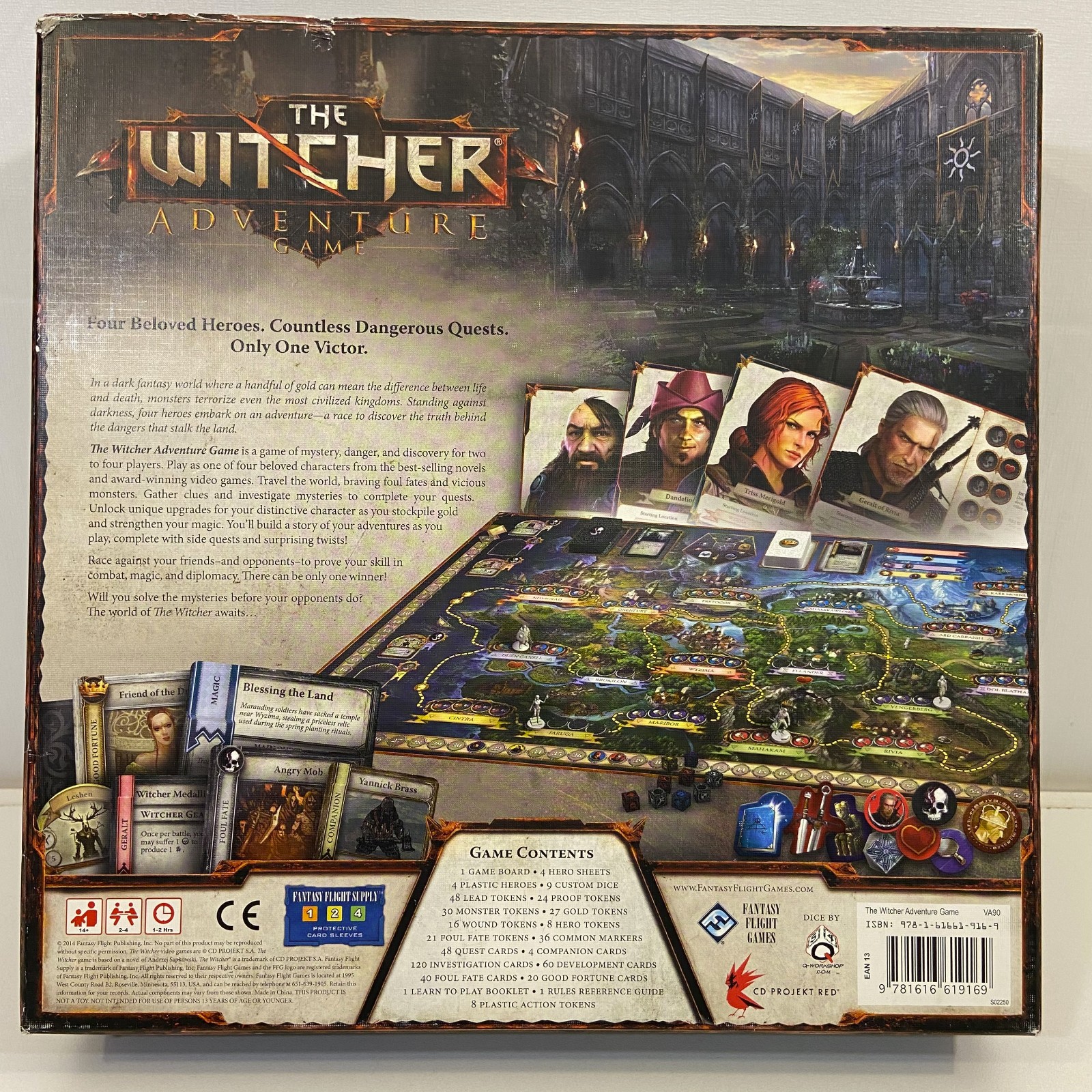 Witcher Adventure Game CD Projekt Red 2014 Board Game BROKEN BOX Fantasy Flight