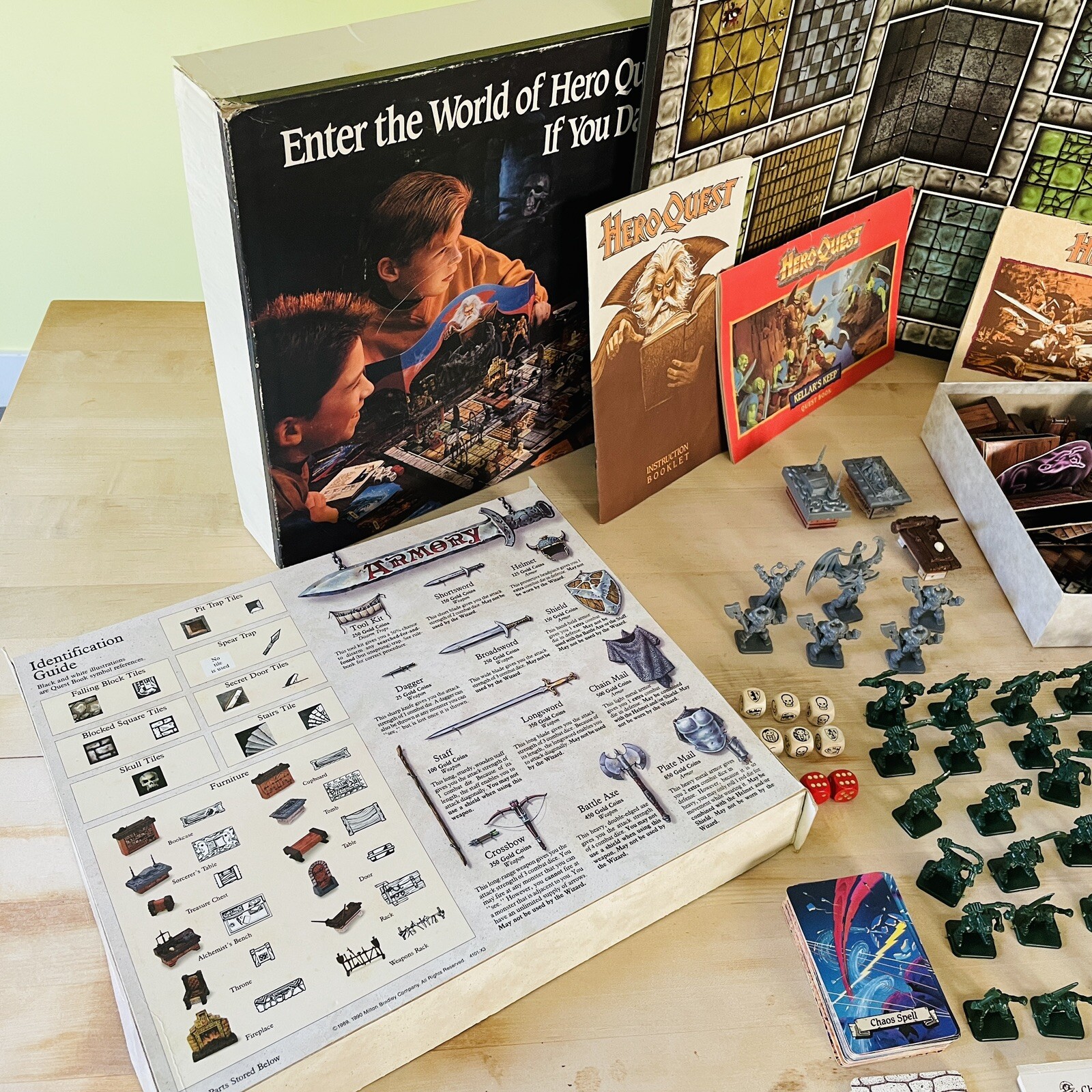 1990 Hero Quest & Kellar’s Keep Quest Pack • Milton-Bradley • Fantasy Board Game
