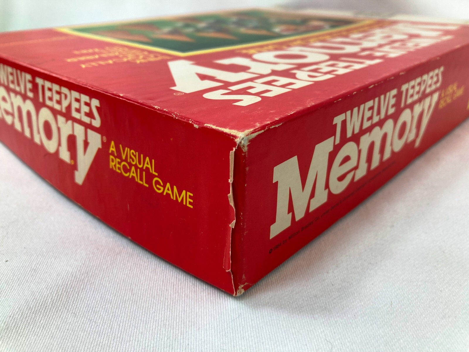 Twelve Teepees Memory Game by Milton Bradley Visual Recall Game Vintage 1984