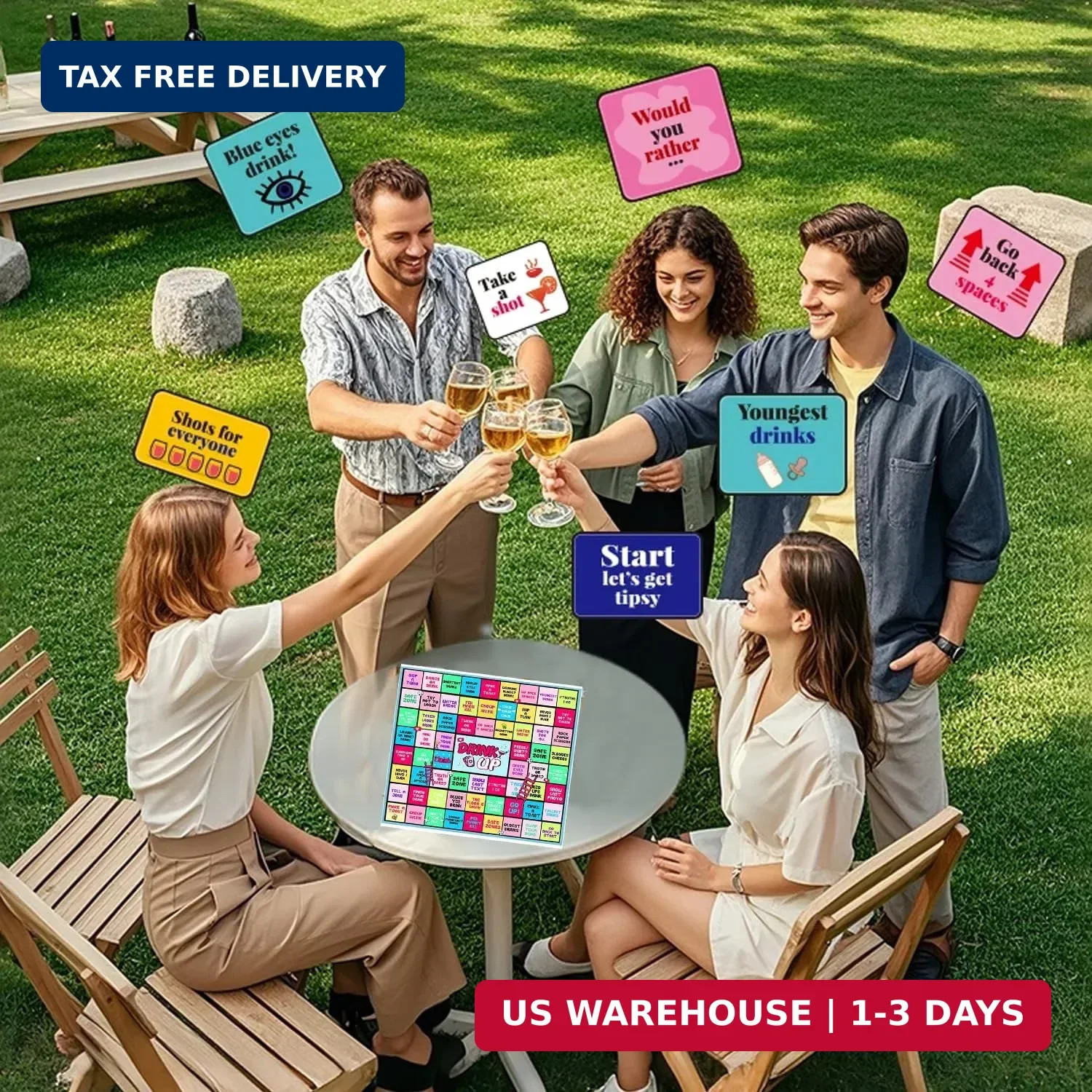 Couple Board Game for Date Night,Waterproof Mat Drinking Sex Games, Sex Dice Adu
