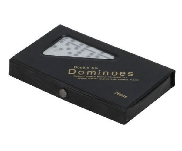 Dominoes Double 6 Six Jumbo Size White Tile Set Thick Tile Domino