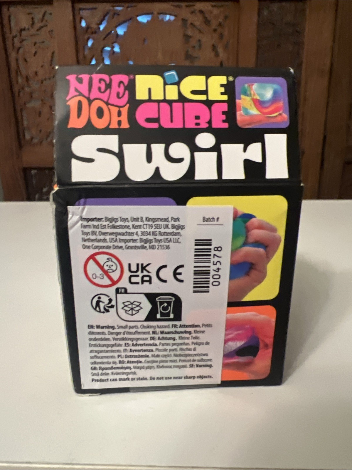 NeeDoh Nice Cube Swirl Nee Doh Squishy Swirl Cube Blue Purple NEW