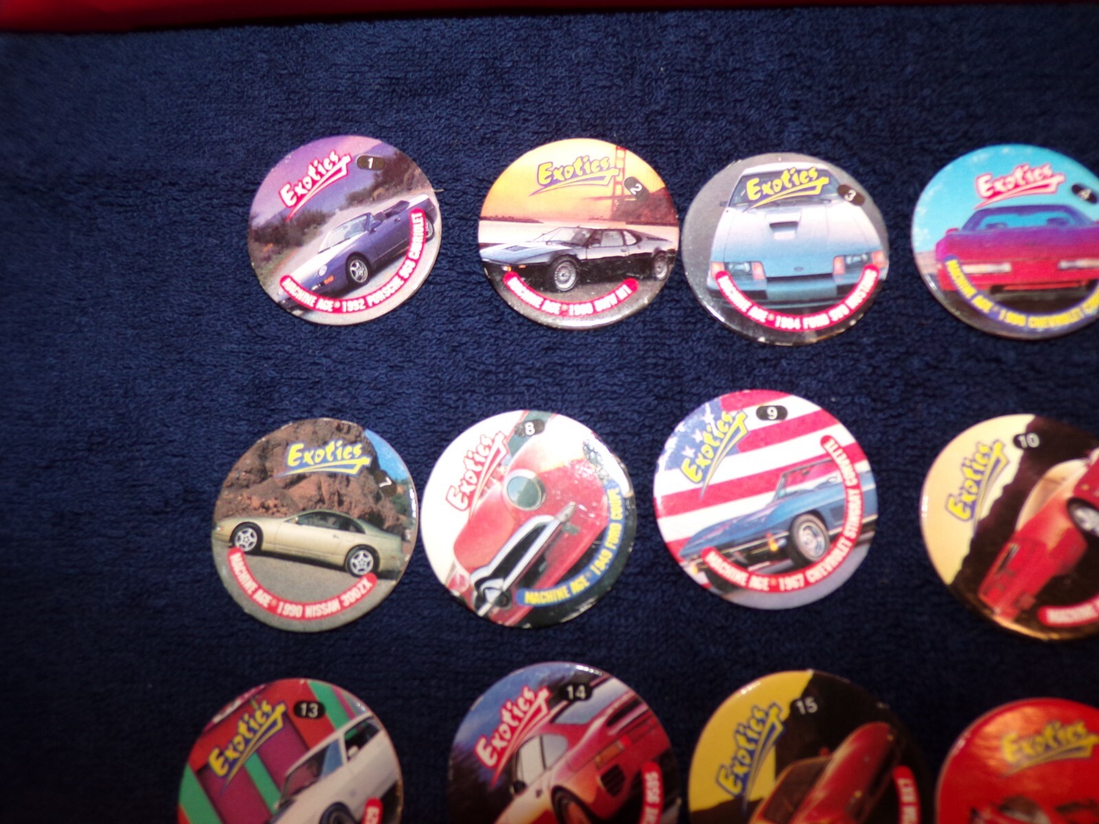 NUMBERS 1 THRU 25 POGS Exotics Assorted Cars Comes With 6 Extra ALL FROM 90’s