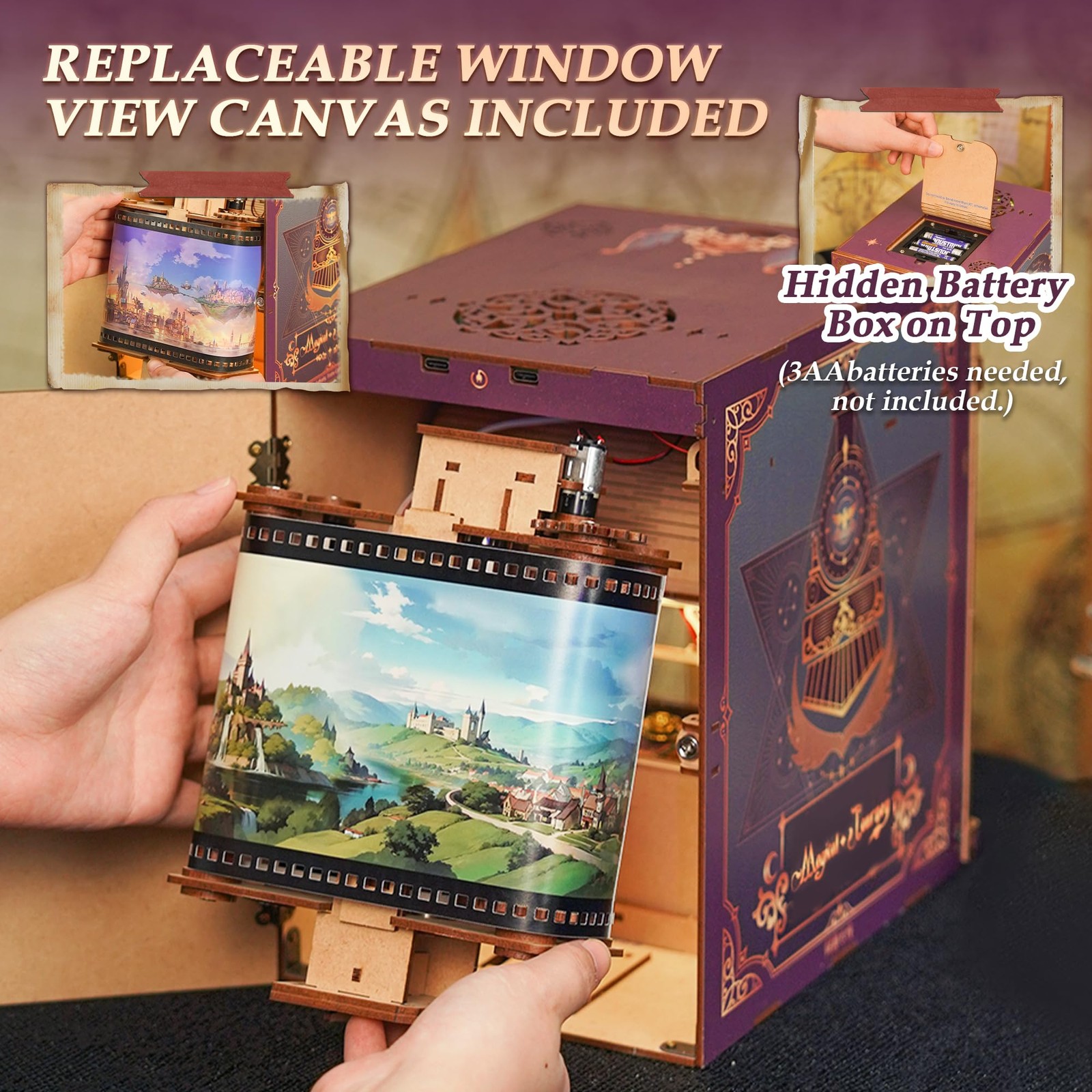 DIY Book Nook Kit Miniature Infinity Train Cabin 3D Puzzle Tonecheer Adults
