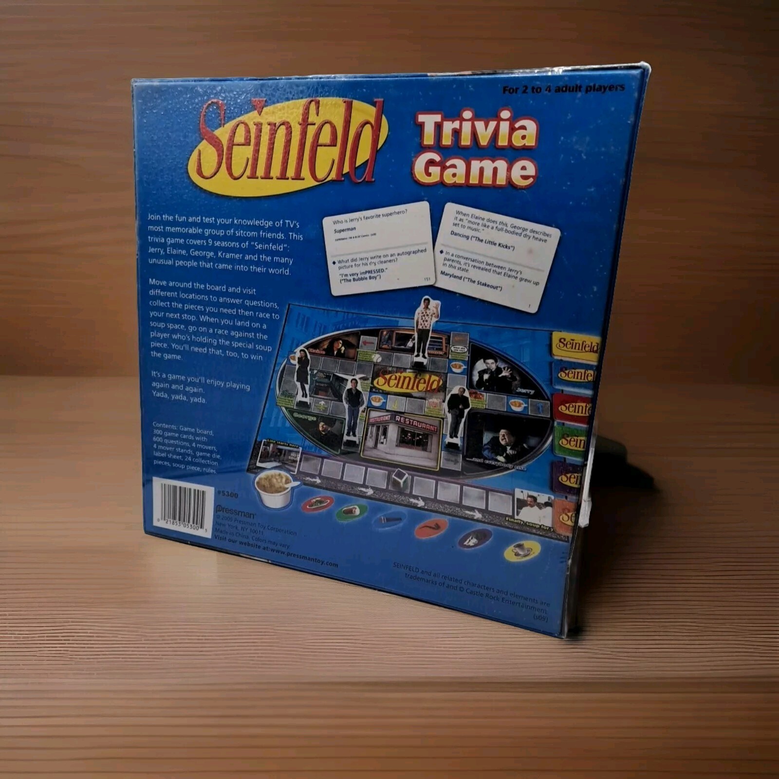 Seinfeld Trivia Game 2009 Pressman Board Game 300 Cards 600 Questions *NEW*