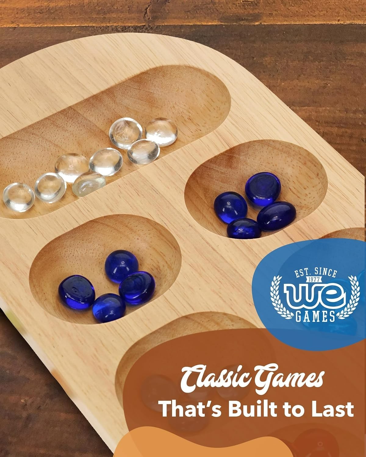 Travel-Ready 48-Pcs Mancala Stones Set – Durable Glass, Perfect Game Accessory