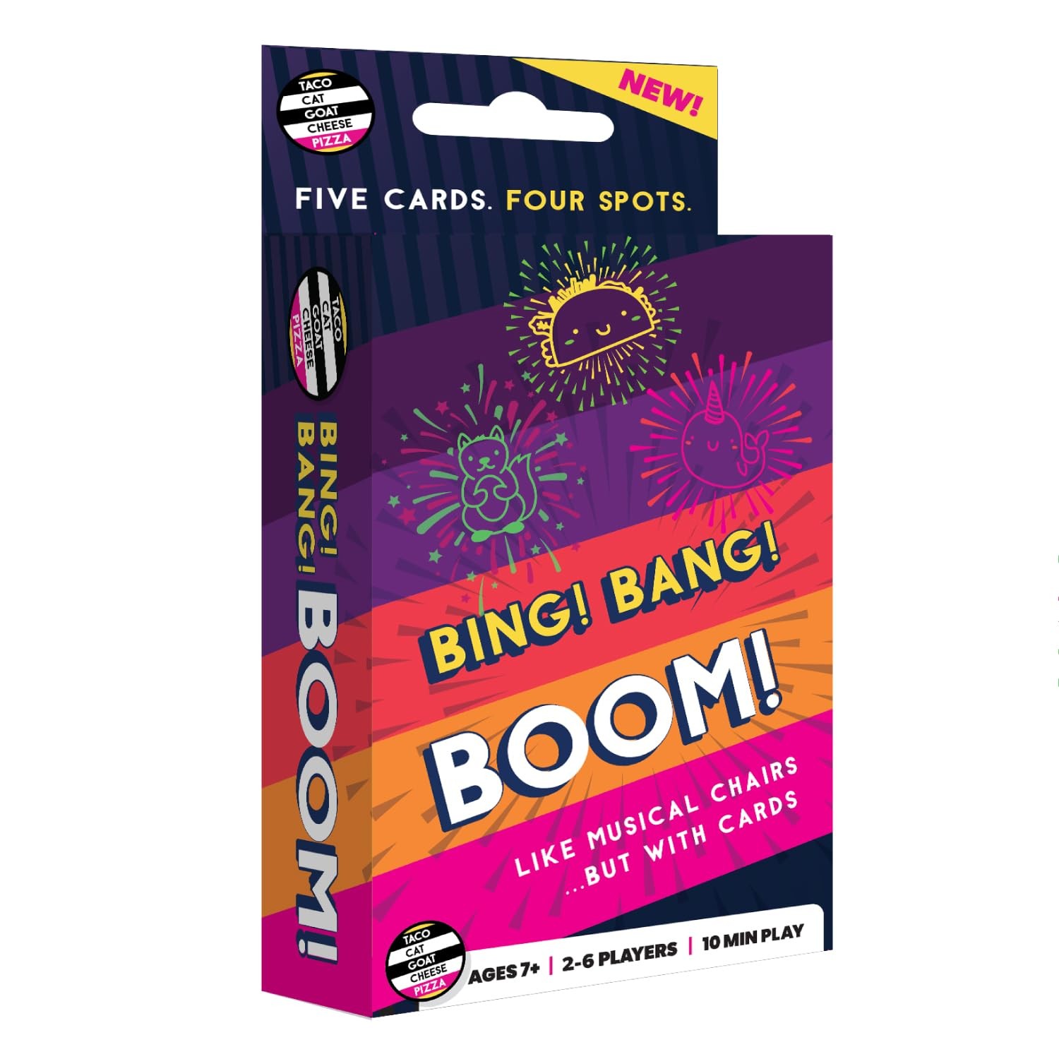 Bing Bang Boom Hilariously Fun Card Game 1.5 inches x 3 inches, Multicolor