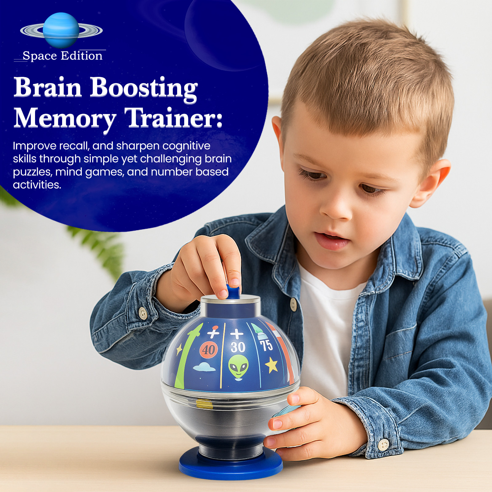 Space Edition Memory Enhancement Device | Brain Games for Adults & Kids