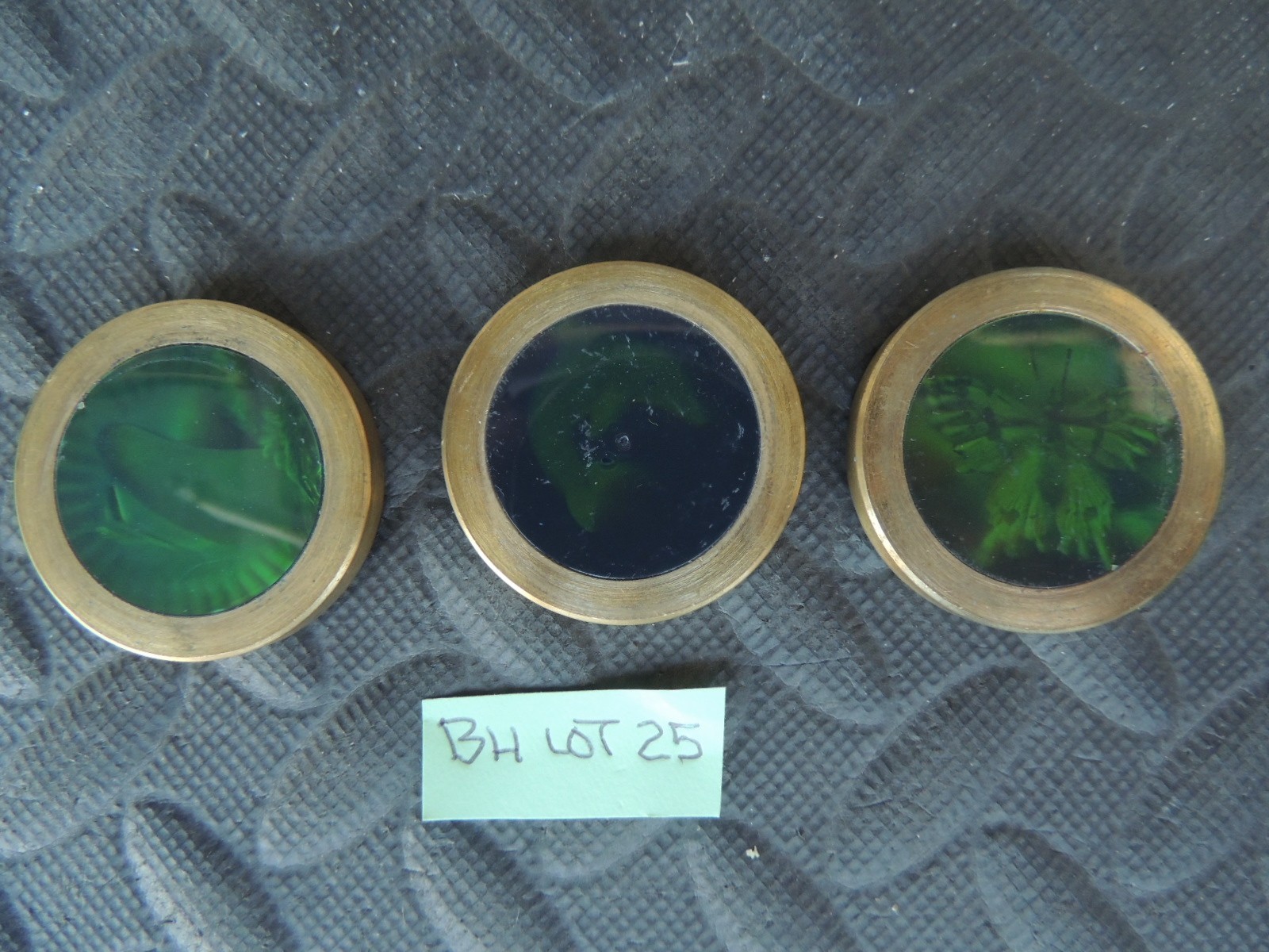 POGS 3 BRASS HOLOGRAM SLAMMERS LOT BH25 VINTAGE 90’S SHARK DOLPHIN BUTTERFLY