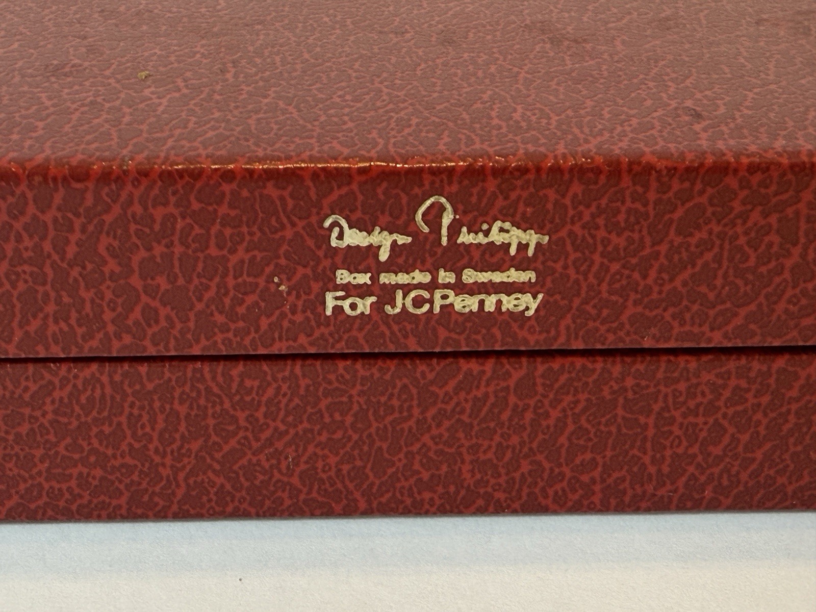 Design Philipp Sweden Backgammon Set Red Case Cork Board JC Penney Magnetic VTG
