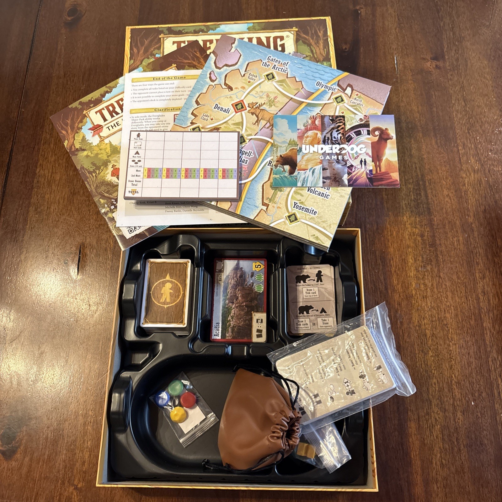 Trekking the National Parks Board Game 3rd Edition Underdog Games Complete