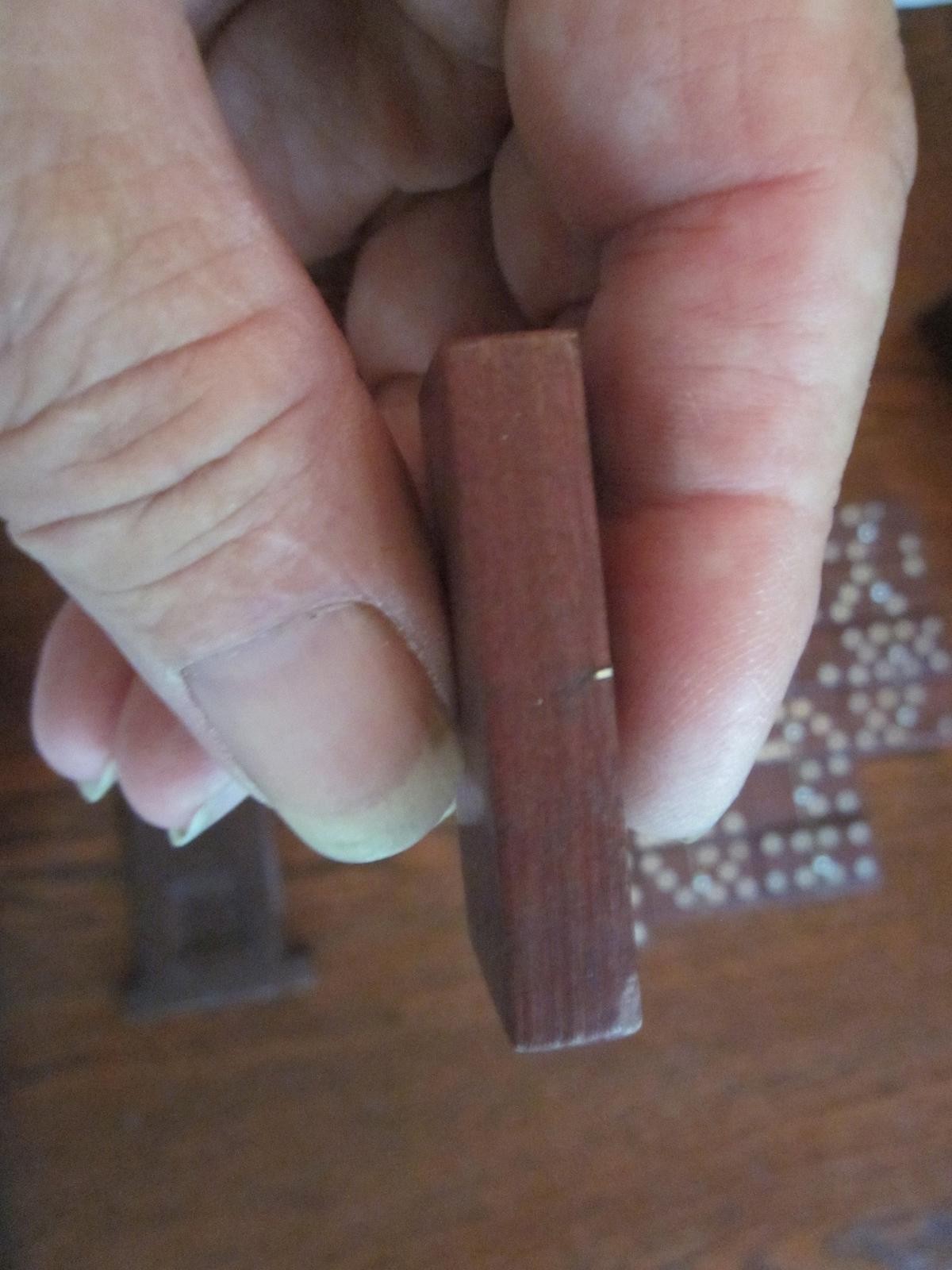 1 Set of Dominos [28] c.1920 Sterling Inlaid Rosewood