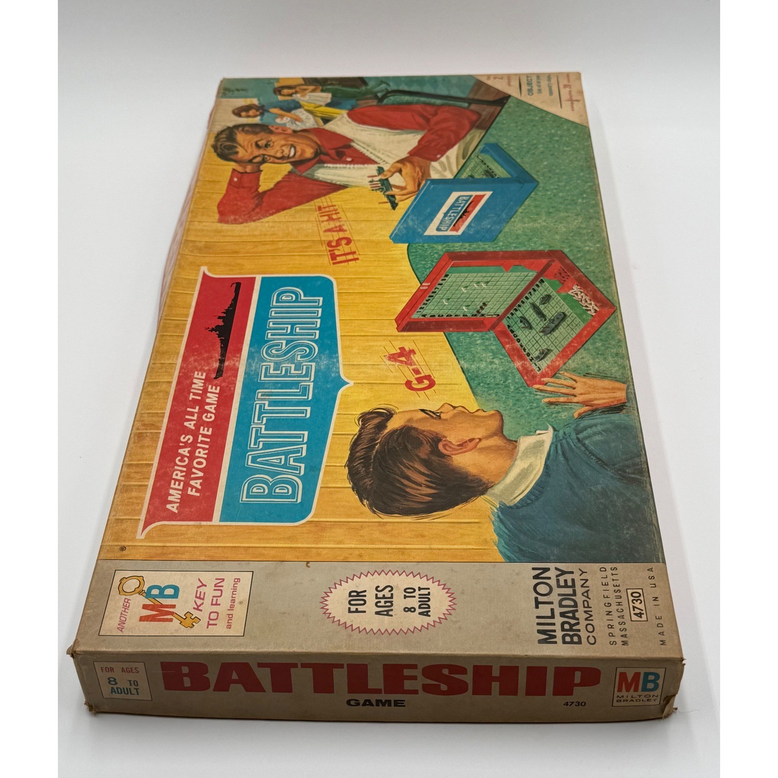 Vintage Milton Bradley Battleship #4730 Board Game Near Complete Missing Pegs
