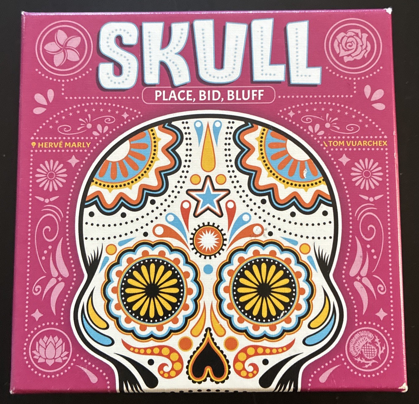 Skull Place, Bid, Bluff Card Game Space Cowboys Made In Poland SCSK02EN COMPLETE