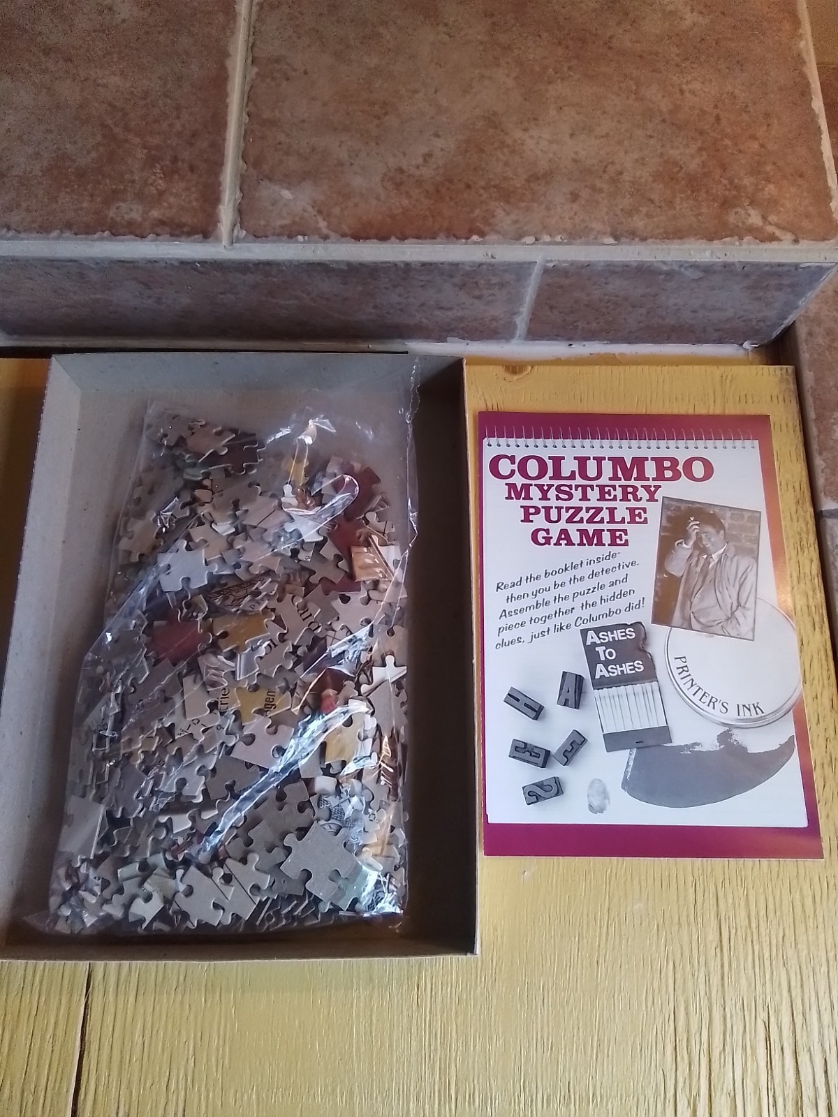 Vintage Columbo Mystery Puzzle Game Ashes to Ashes 1989