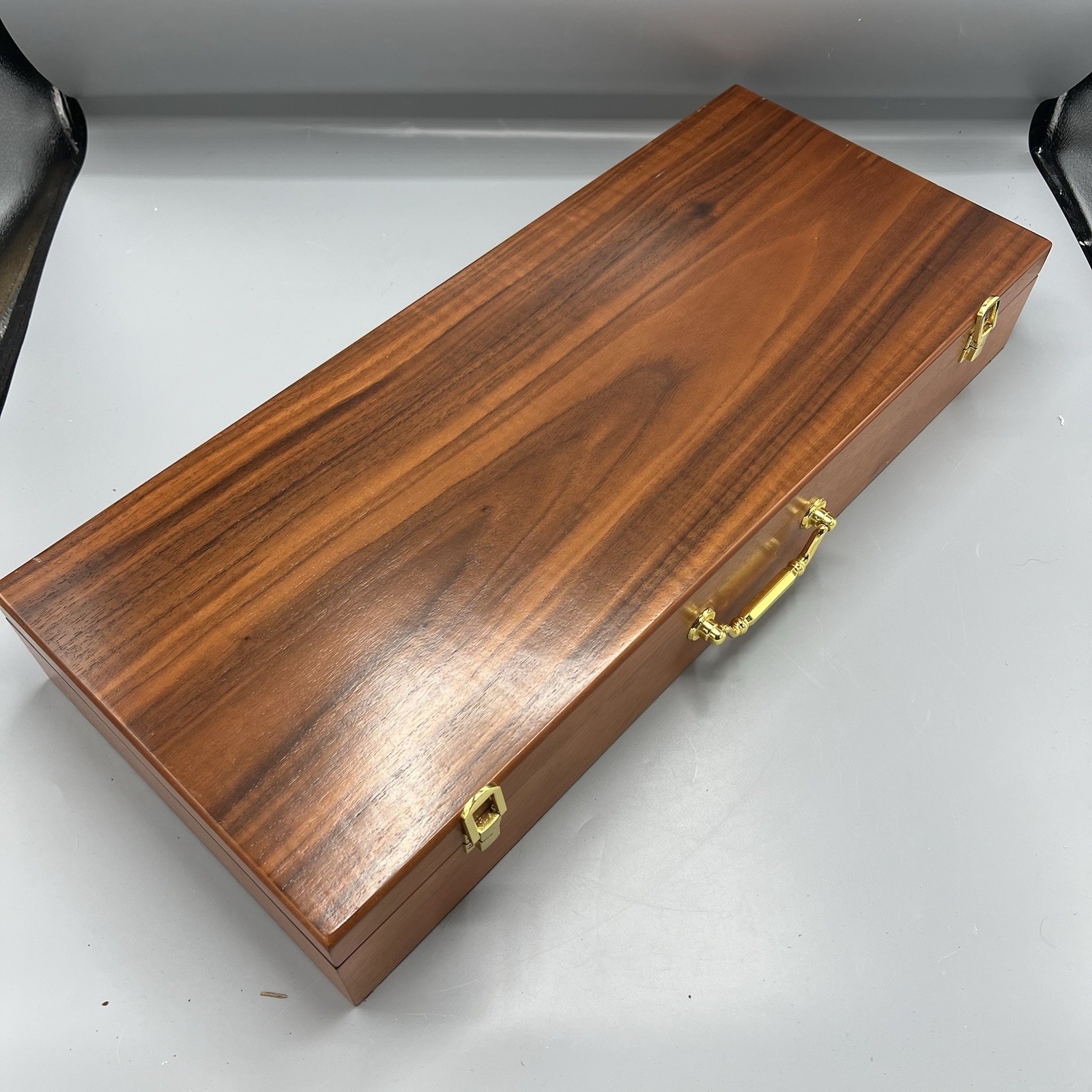2013 Mah Jongg Playing Set 168 Plastic Tiles “Wooden” Case ~ World Trump LTD