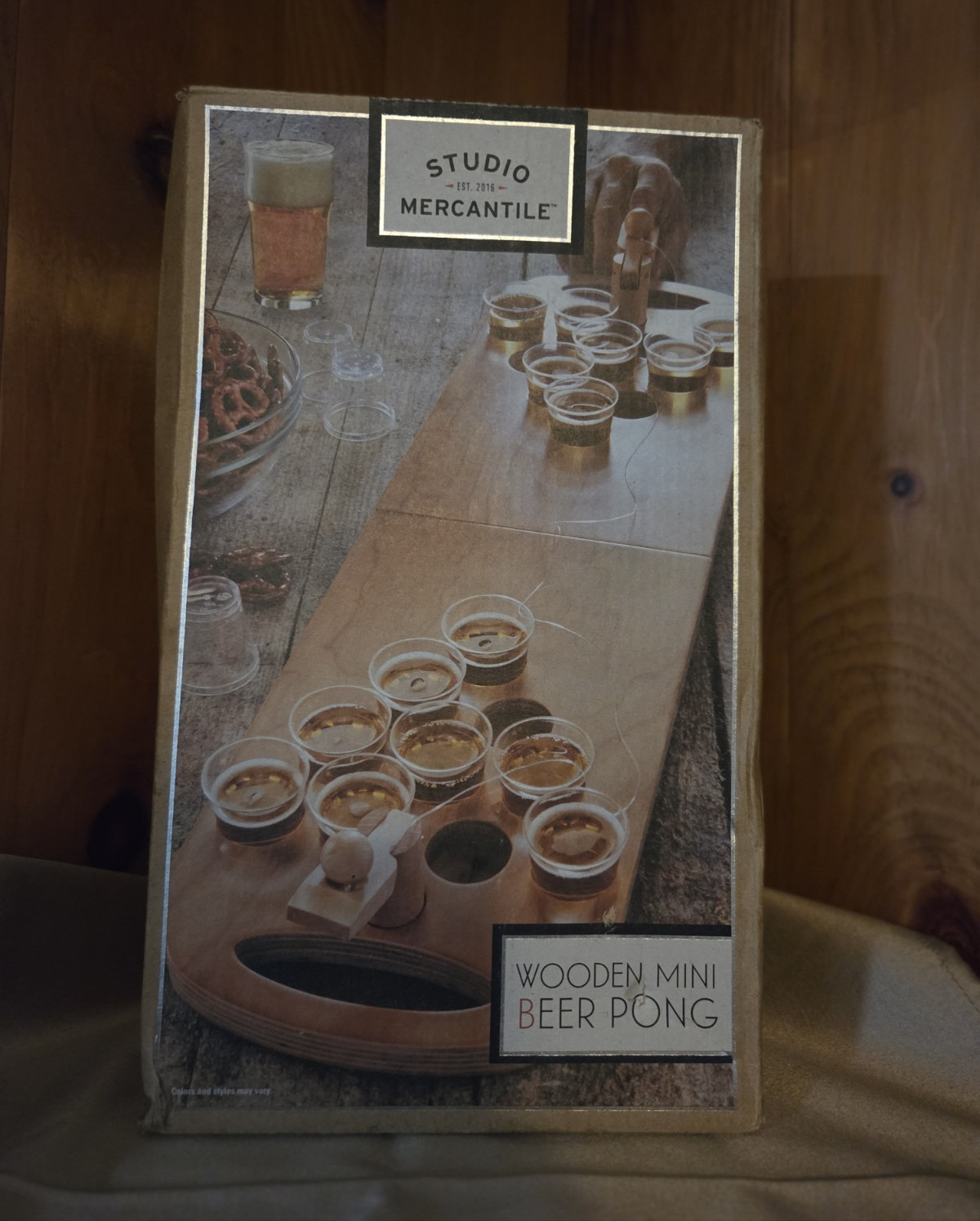 Studio Mercantile Wooden Mini Beer Pong Party Tabletop Complete Game 2017
