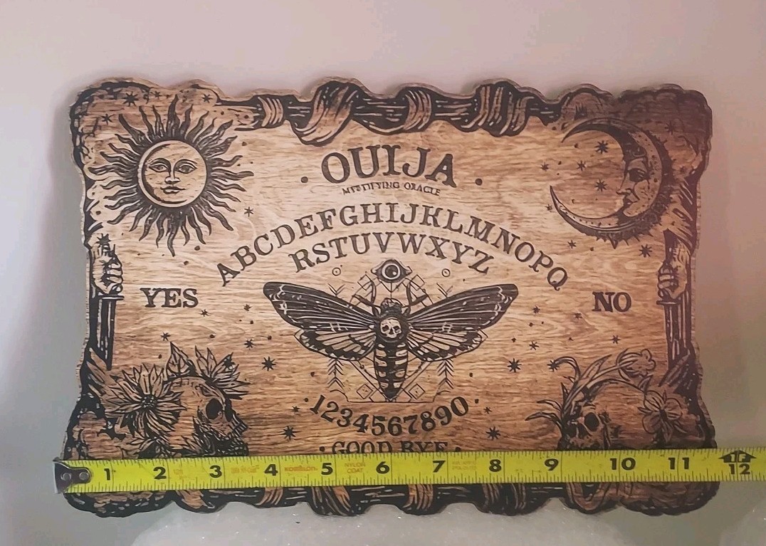 Vintage Style Wooden Ouija Board w/Planchette 30cm SMALL Spirit Board Halloween