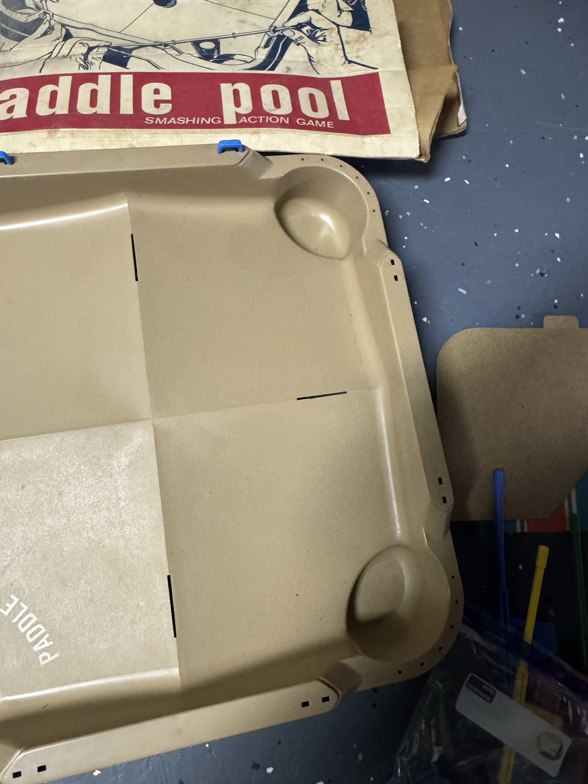 Paddle Pool 1970 Milton Bradley VINTAGE Board Action Ball Game Original Box