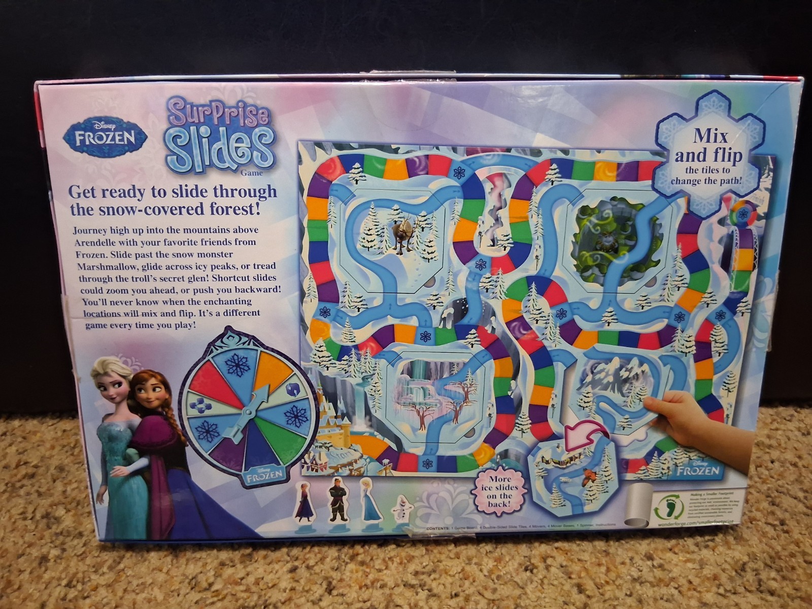 Disney Frozen Suprose Slides Board Game 2014 100% Complete FREE SHIPPING