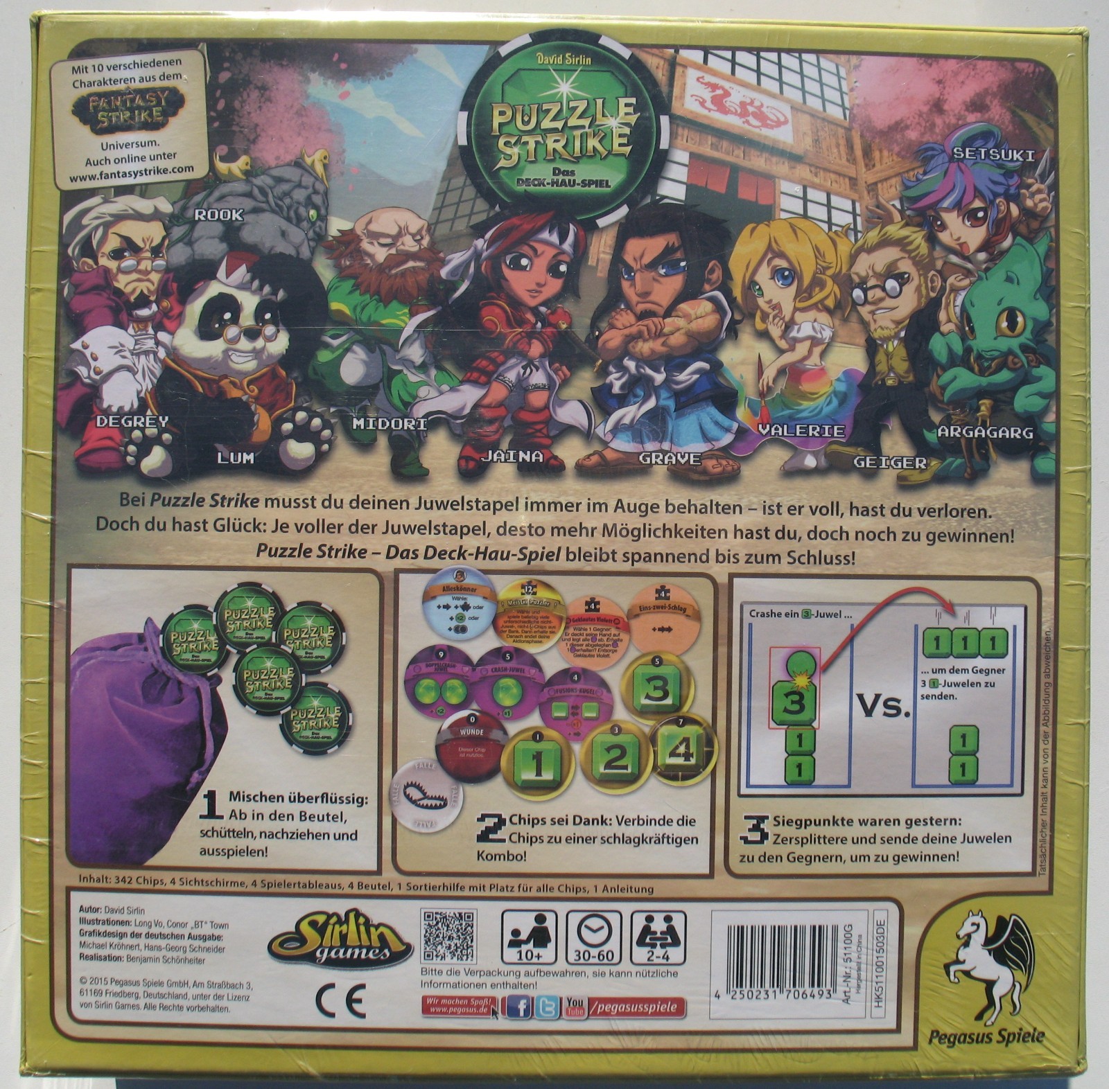 Pegasus Puzzle Strike Deck-Hau Game David Sirlin NEW & Original Packaging Board Game