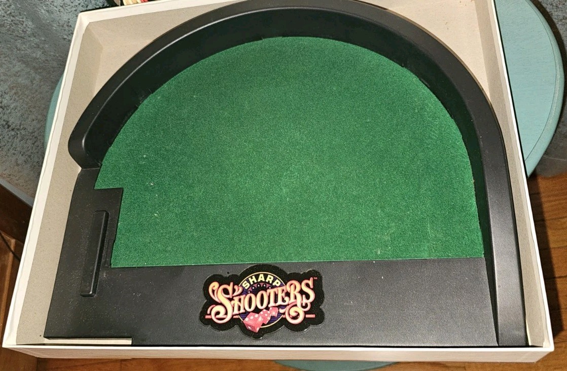 Sharp Shooters Board Game Milton Bradley 1994 Complete Dice Poker Chips Cards