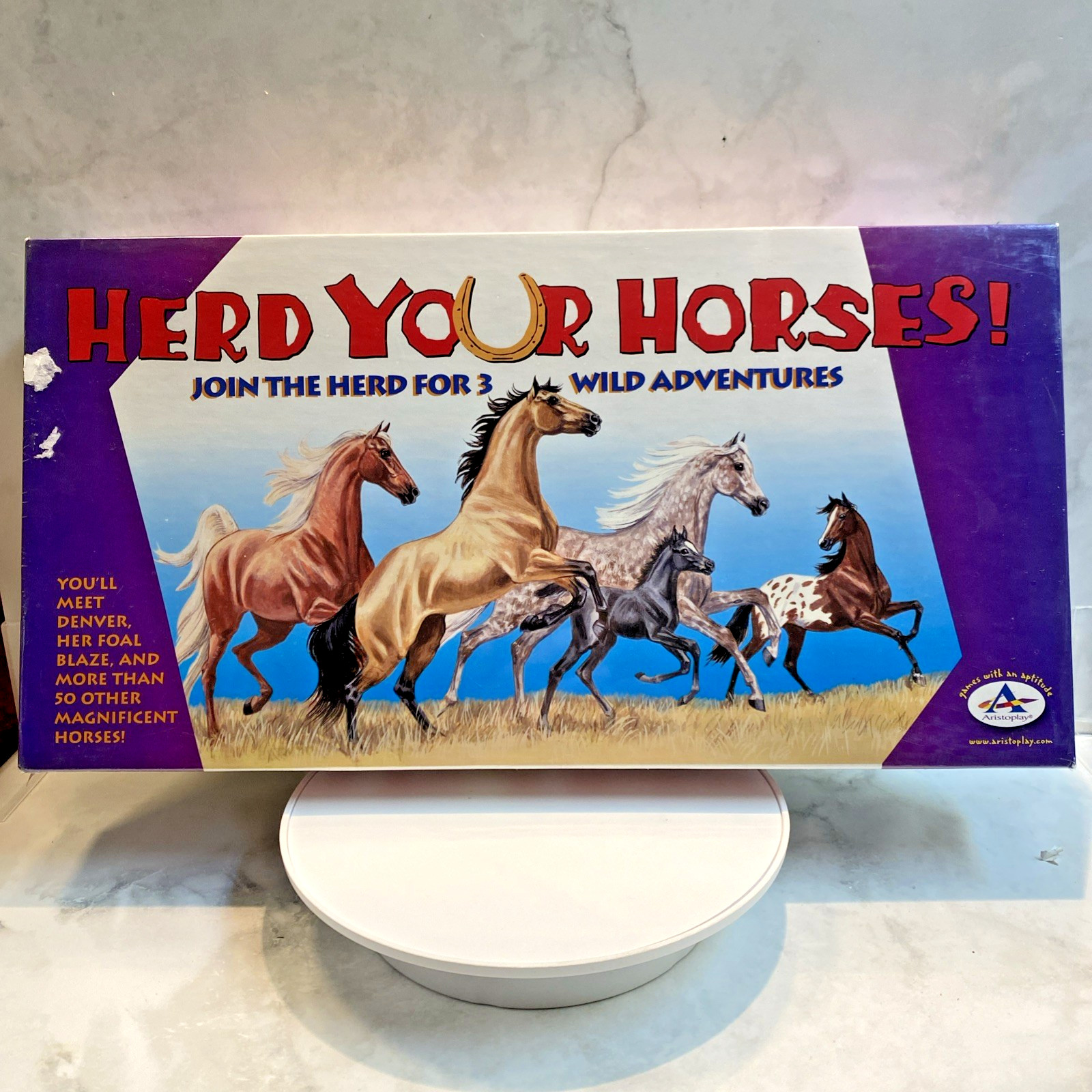 NEW SEALED Herd Your Horses Board Game 3 Wild Adventures Aristoplay EBRC2