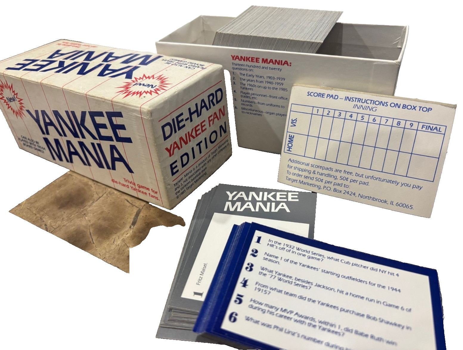 1985 Yankee Mania Trivia Game • Die‑Hard Yankee Fan Edition • 1,320 Questions
