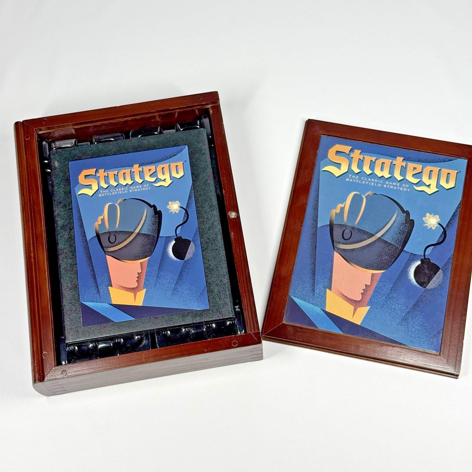 Stratego Vintage Collection Bookshelf Edition Wooden Box Complete MB 42752 VTG