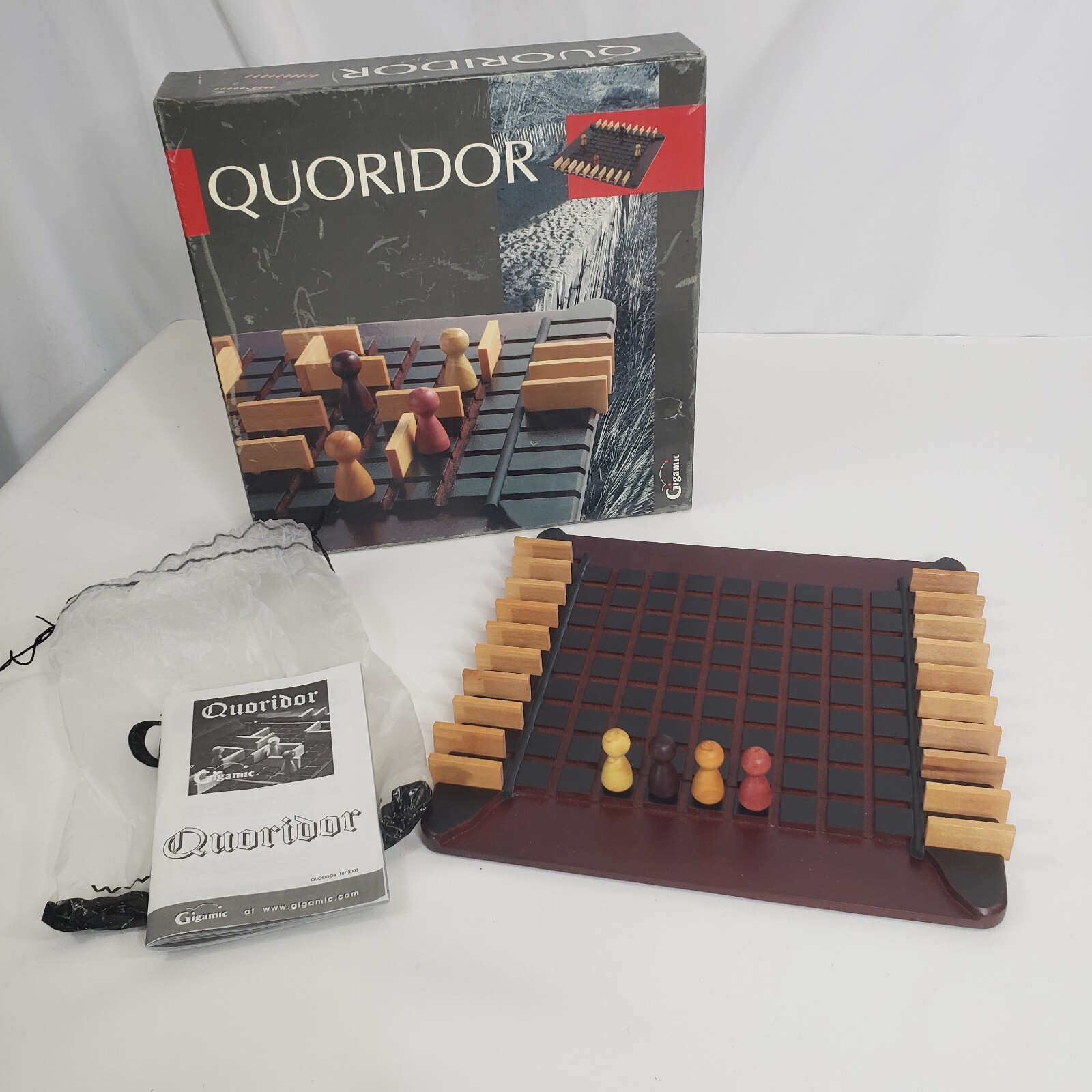 Quoridor Game Wood Pieces Gigamic 1997 Mirko Marchesi Complete w/ Instructions