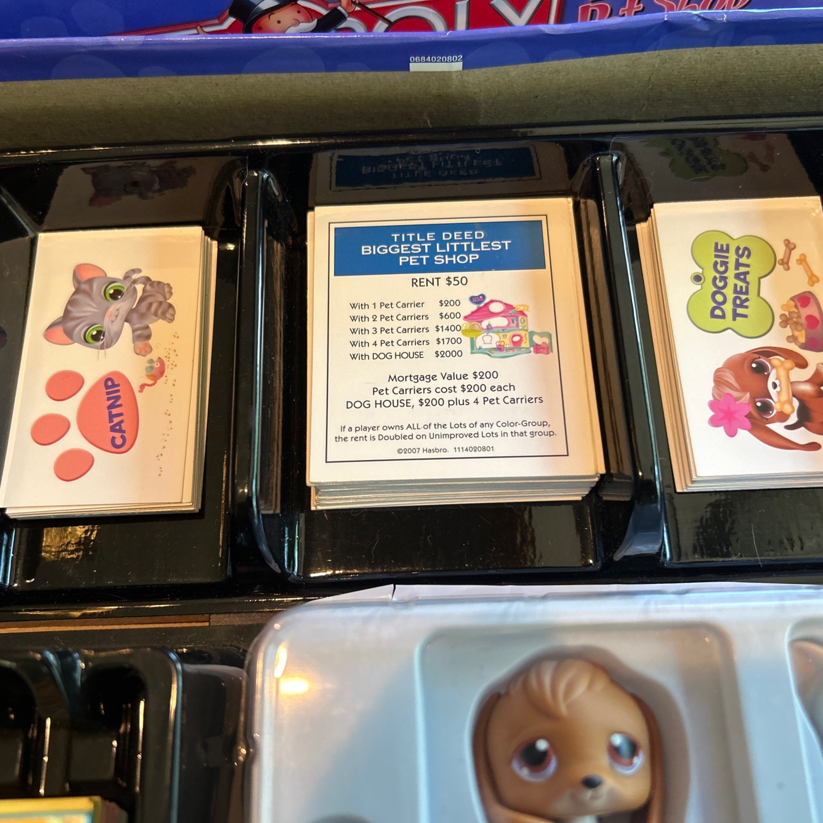 2007 Hasbro Littlest Pet Shop Edition Monopoly Board Game 6 Pets COMPLETE Nice!