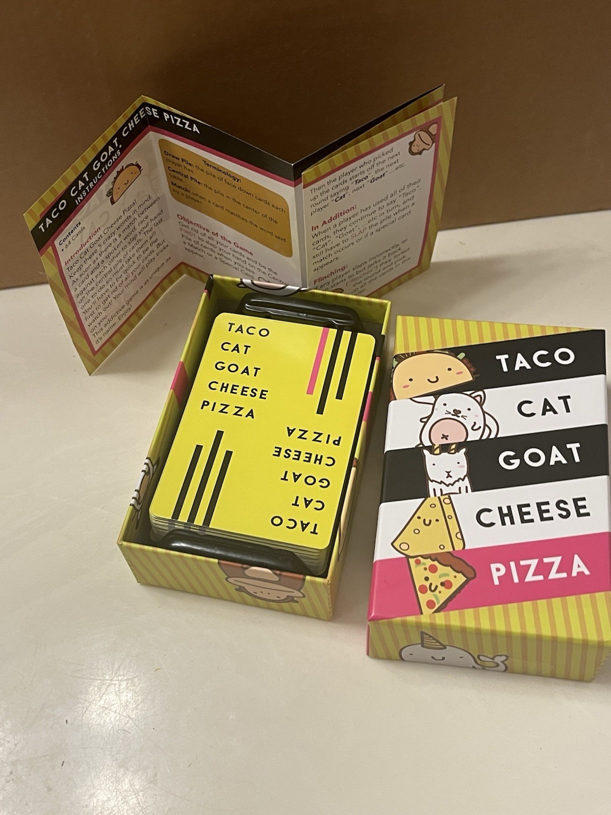 Taco Cat Goat Cheese Pizza Card Game Complete 2018 Social Gathering Novelty