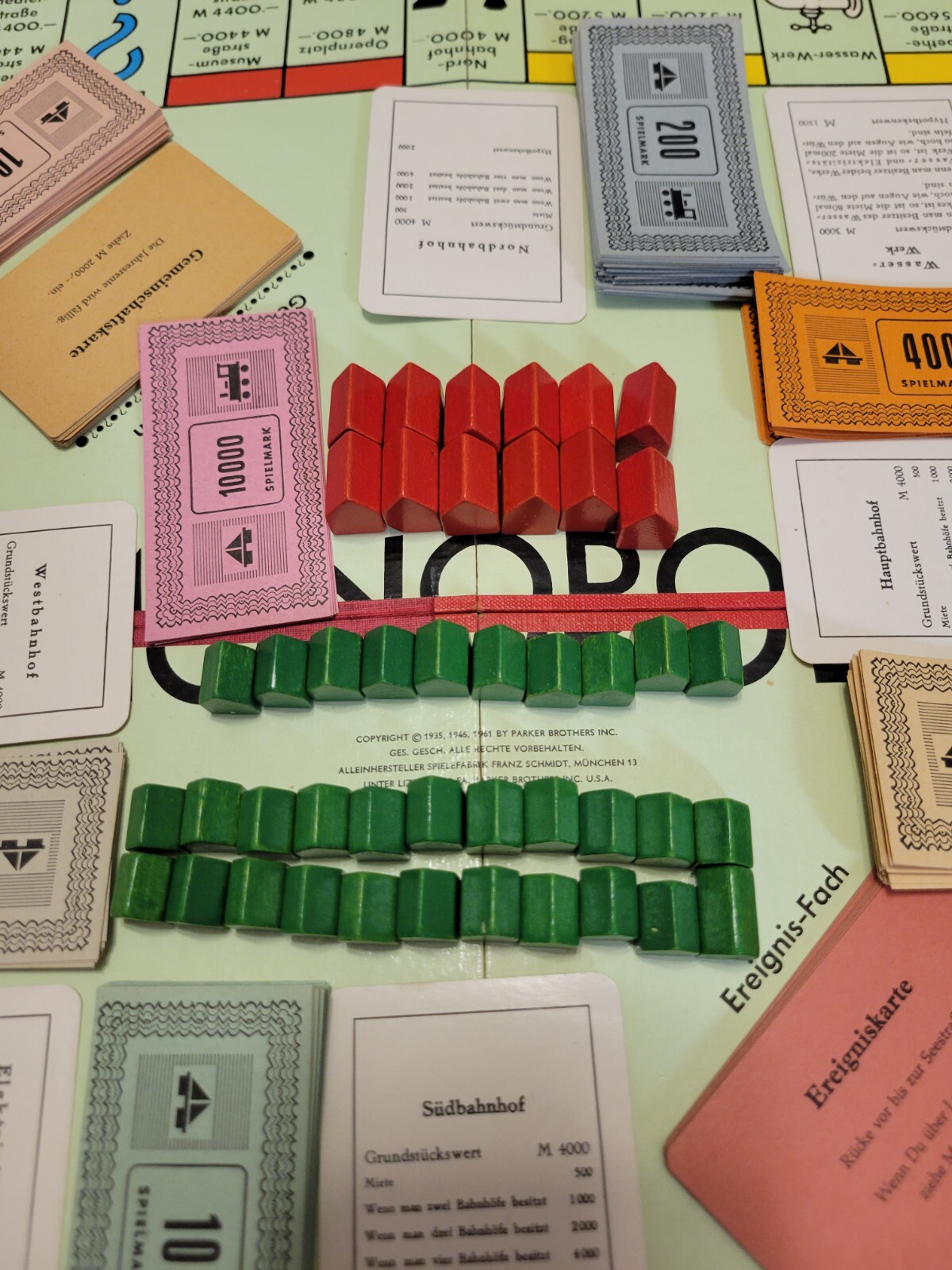 Monopoly Rare German Import 1961 Comp Amazing Condition Wood Pcs Spiele Schmidt