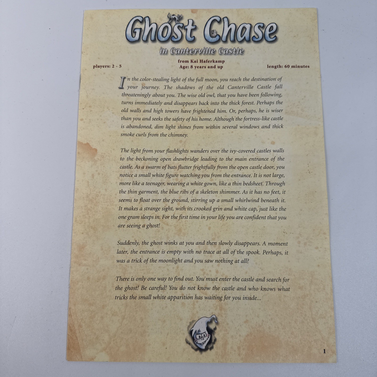 Ghost Chase Canterville Castle COMPLETE Rio Grande Games 2001 Amigo Strategy