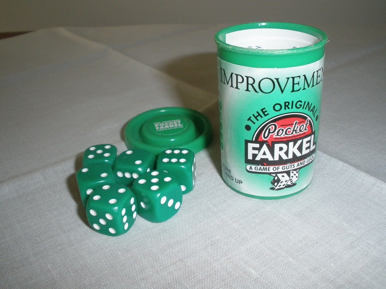 Vintage 1997 IMPROVEMENTS ORIGINAL POCKET FARKEL GAME Luck and Guts Game RARE