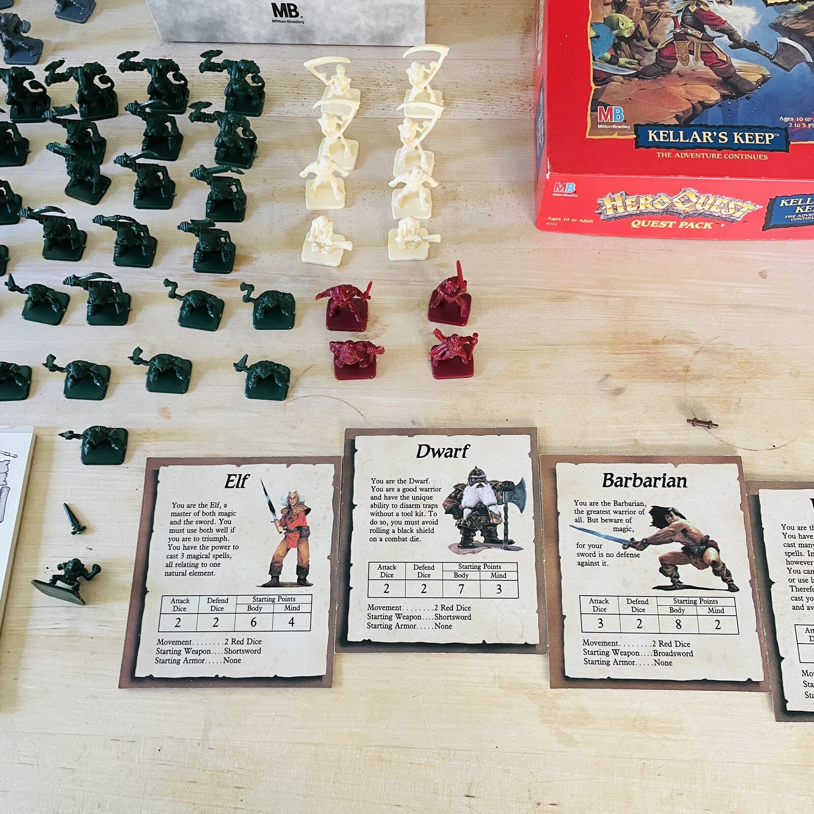 1990 Hero Quest & Kellar’s Keep Quest Pack • Milton-Bradley • Fantasy Board Game