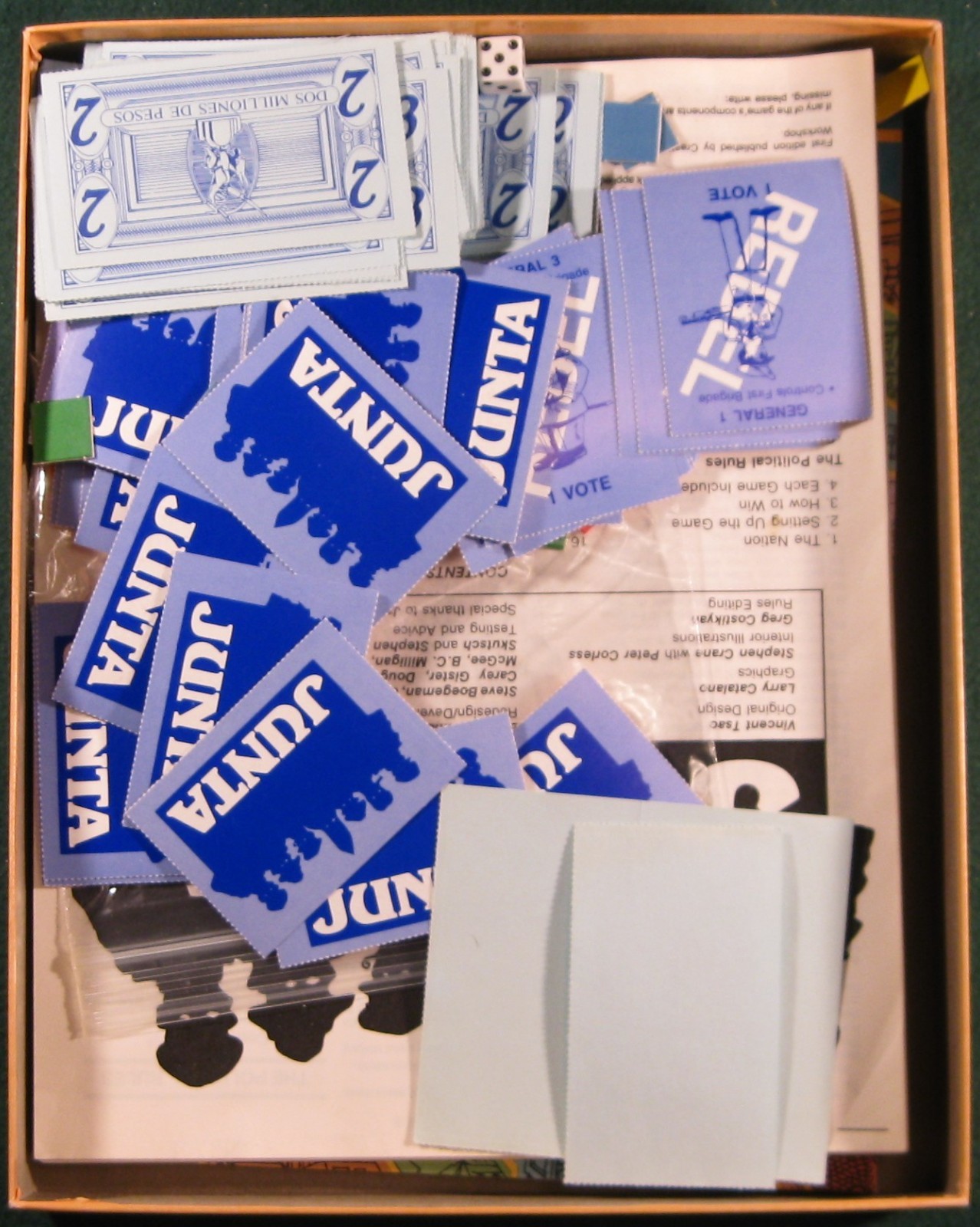Junta, West End Games, Banana Republic Political Style Game Punched – Complete
