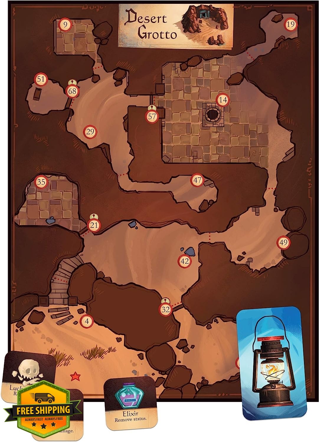 Sleeping Gods: Dungeons by Red Raven Games, Strategy Board Game
