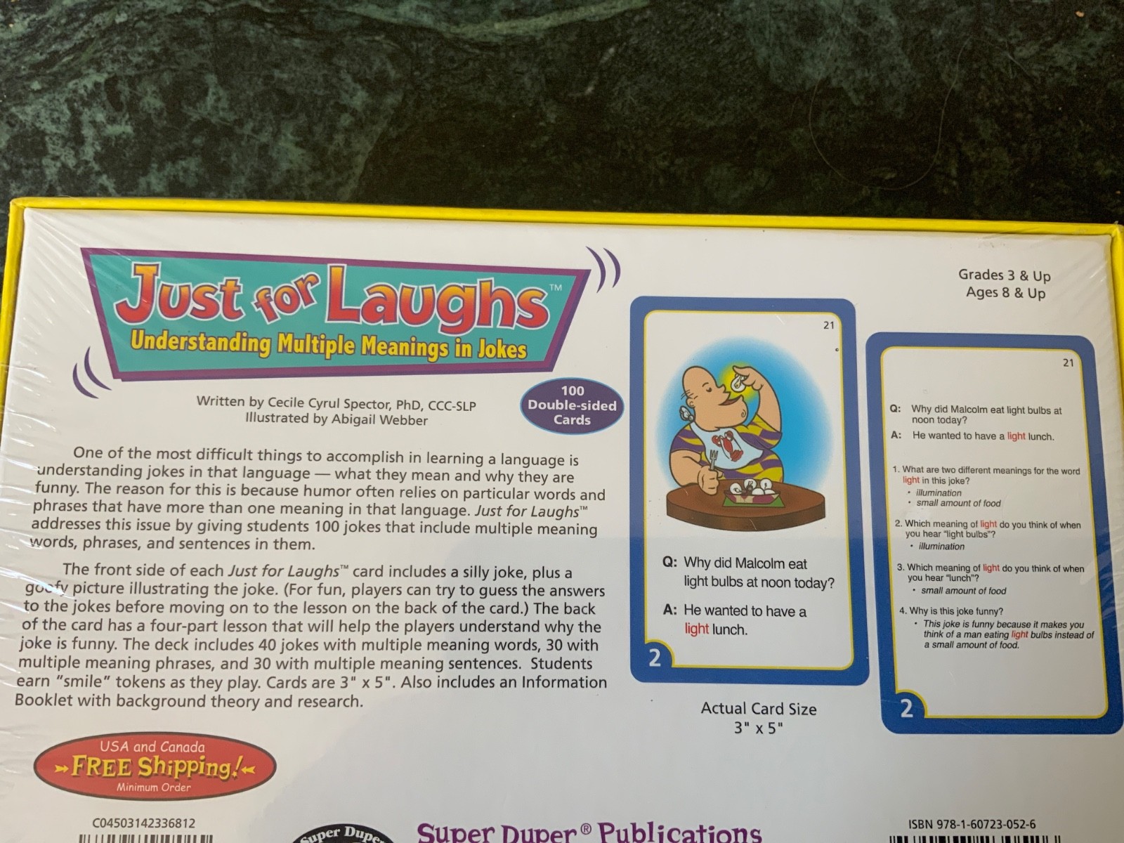 Super Duper Pub/ Just for Laughs/Cards-Understanding multiple meanings of words