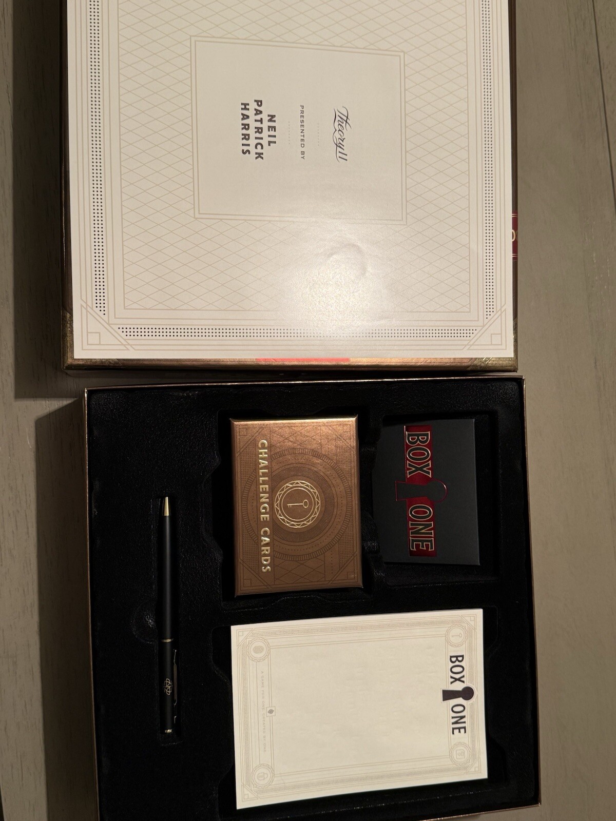 BoxONE by Neil Patrick Harris Strategy Game ** Open Box**