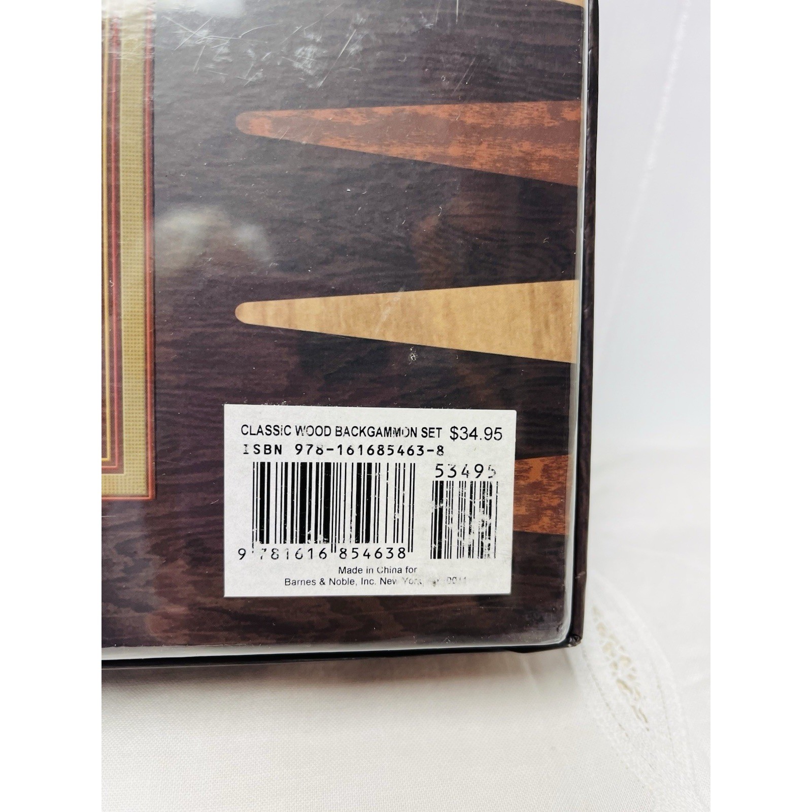 Barns & Noble Classic Backgammon Set Solid Wood Cabinet Maple Rosewood Board NEW