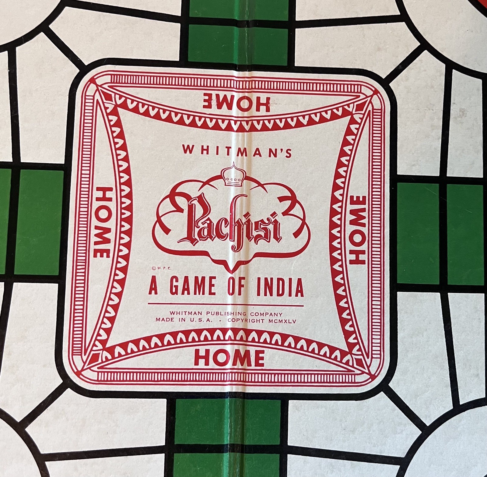 Vintage Whitman’s Pachisi/Parcheesi: A Game of India Board Game Complete
