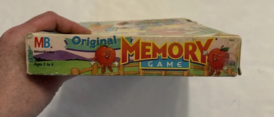 Vintage Kids Board Game 1990 Milton Bradley Original MEMORY Game