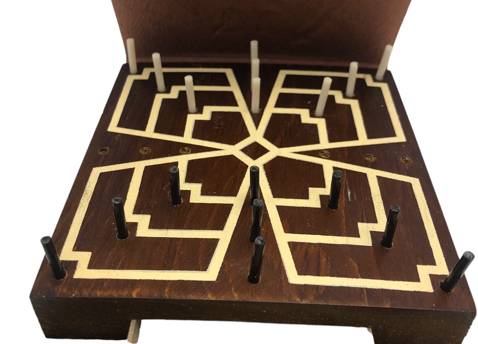Travel Checkerboard Game No.110 The Spartan Co. Peg Pocket Board Game