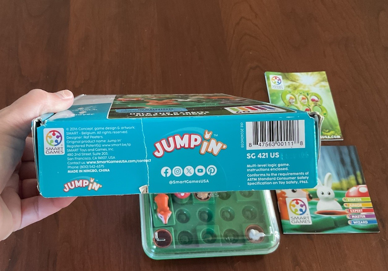 JUMP IN GAME Smart Games, 1 Player, Multiple Challenges, NEW! (see Notes)