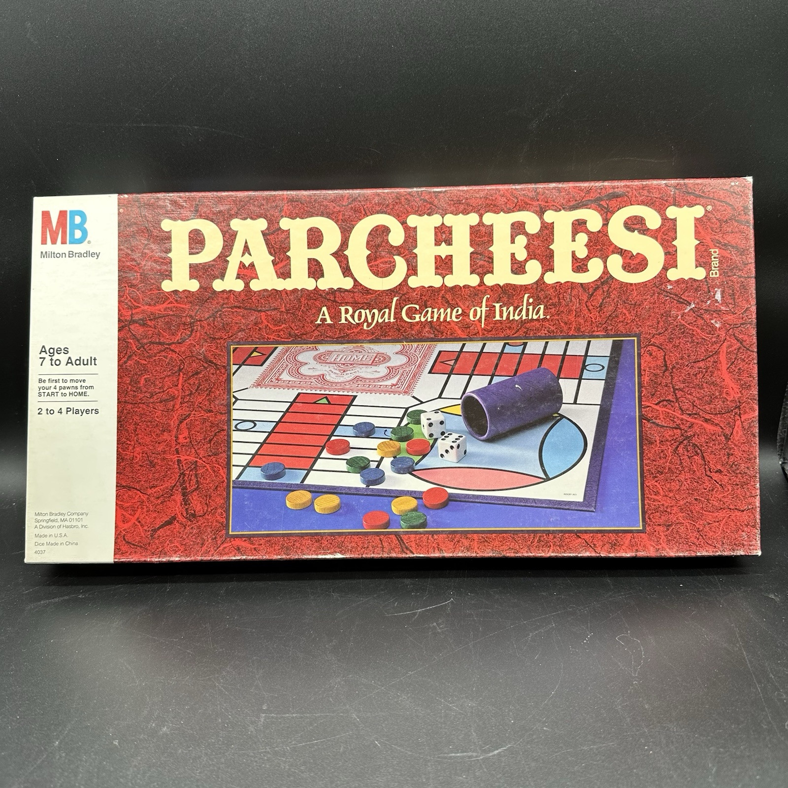 Milton Bradley Parcheesi Board Game A Royal Game of India, 1989 Missing Dice Cup