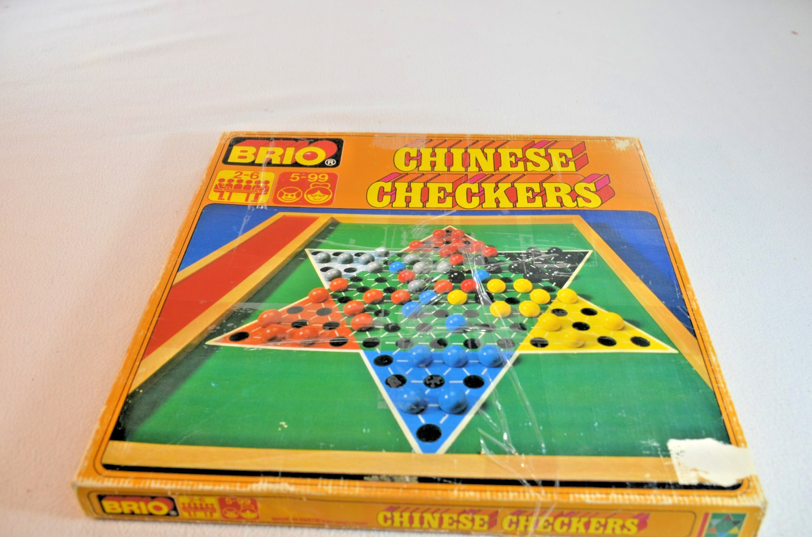 Brio Chinese Checkers Wooden Marbles Board Game Sheden 1970 Ages 5-Up Complete